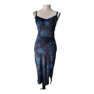 💕Derek Heart Womens Dragon Print Velour Bodycon Midi Size S New